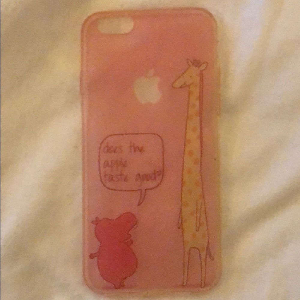 iPhone 6/6s case cute funny hippo giraffe picture